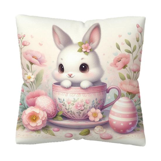 

1/4 шт. Наволочка на Великдень, цифровий мультфільм кролика, прихована блискавка, наволочка для домашнього декору для диванів, крісел, ліжок, наволочка для подушки D