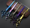 7.0-Inch Double-Tail Hand-Shaped Curved Pet Grooming Scissors (5 Colors)