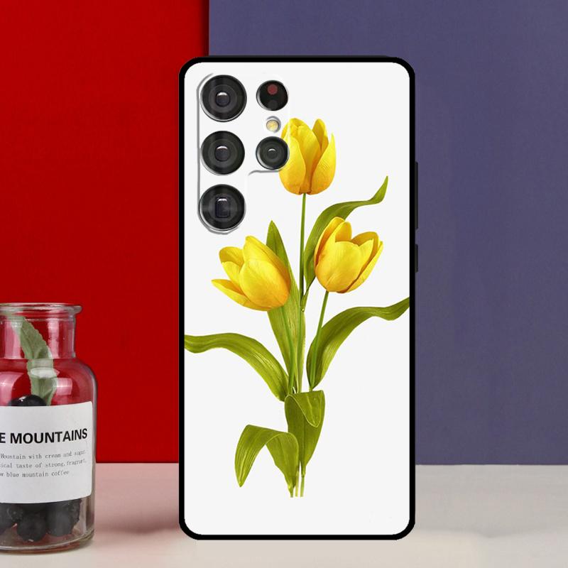 Tulpenblume Hülle Case Für Samsung Galaxy S25 Ultra S9 S10 S20 S21 FE S22 S23 Plus S24 Ultra Handyhülle