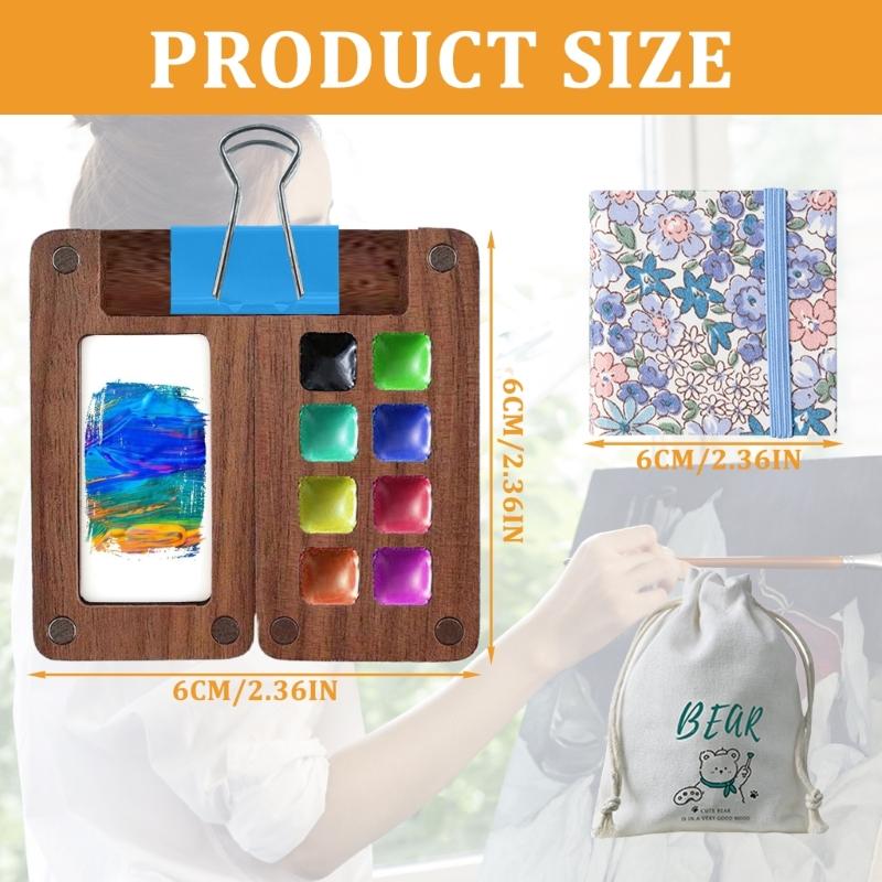 8/15 Colors Watercolor Palette Set Small Paint Palette Travel Watercolor Set Portable Sketchbook Palette for Painters