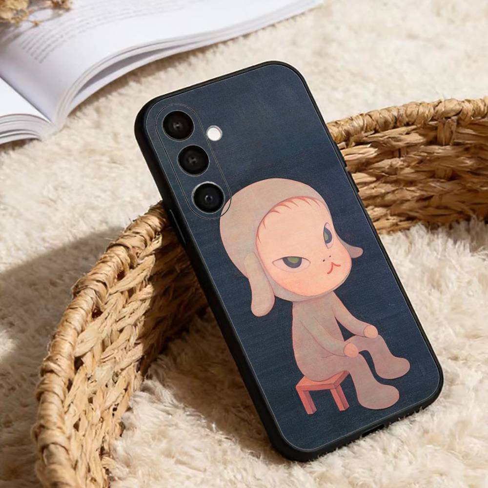 Y-Yoshitomos Art N-Nara Phone Case For Samsung Galaxy A20,21s,22,31,32,52,53,72,73,80,91 Soft Black Shell Samsung a21s