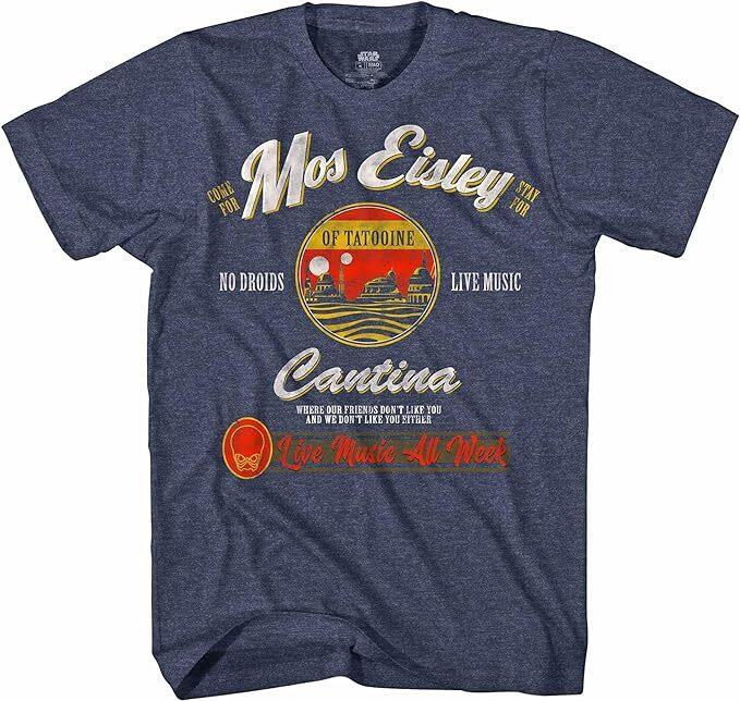 STAR WARS* Mos Eisley Cantina Tatooine Men_s Adult Graphic Tee TShirt Unisex T-Shirt XL