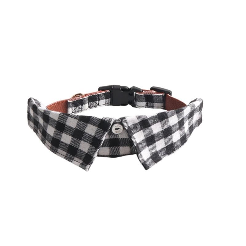 Puppy Wedding Collar Checked for Small Medium Girl Dogs Cat Dog Plaids Collar Necklace Wedding Costumes