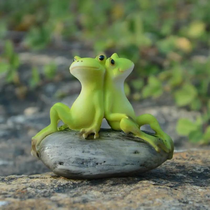 Crafts Statues  Small Frogs  Small Figurines  Multi-headed Miniature Landscape  Fairy Garden Decoration  Interior Decoration