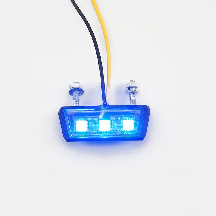 Waterproof 12V LED Rear Tail Light Motorcycle License Plate Lamp Durable Outdoor Tag Light Bright Night Visibility Auto Part