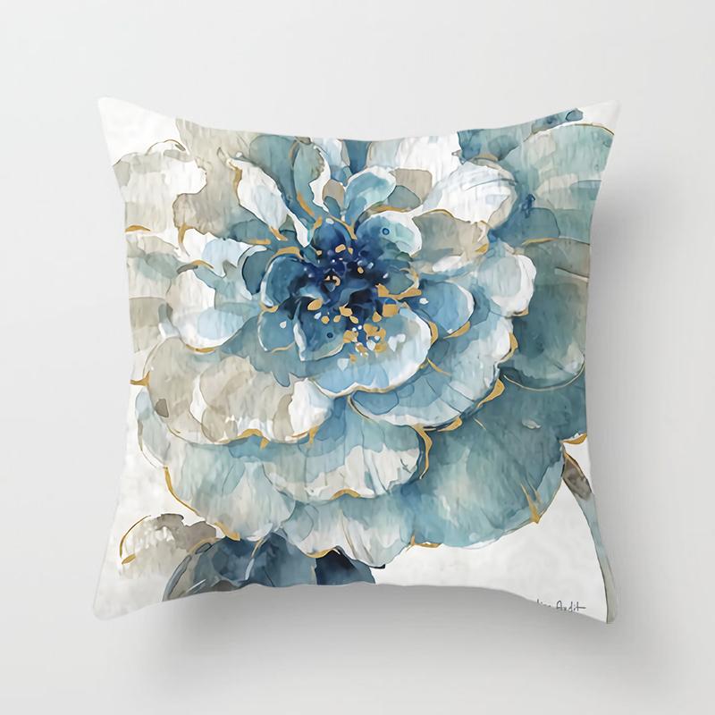 Flower Printing Pillows Decor Home Decorative  Car Sofa Cushion Cover Bed Pillowcase Bird Pillow