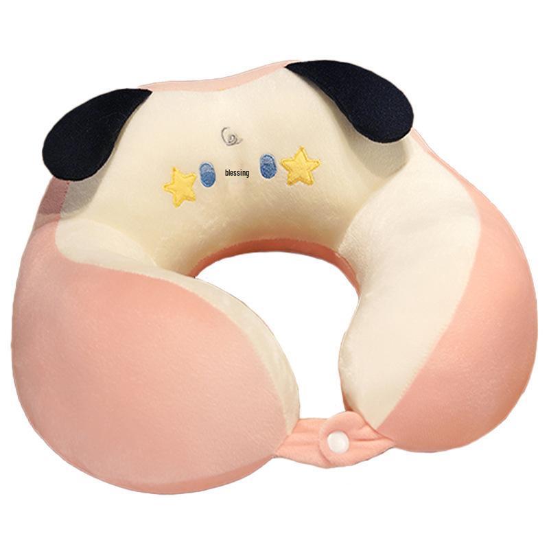 Hachimi Cartoon U-Shape Neck and Head Support Pillow for Travel