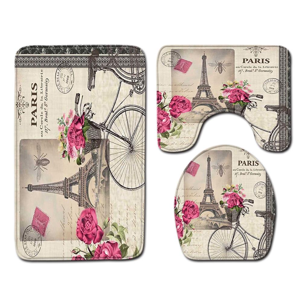 Tower-Fußmatte, Badezimmermatte, WC-Dreiteiler