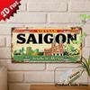D-Dur pc SAIGON Metallschild Outdoor Wandkunst ( )Retro Metallschild Urbane Kultur Dekoration für Man Cave DekorationBüro