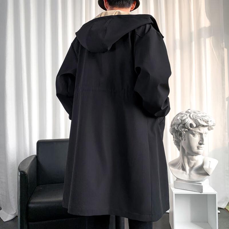 ROMON Men's Autumn/Winter Mid-Length Trench Coat