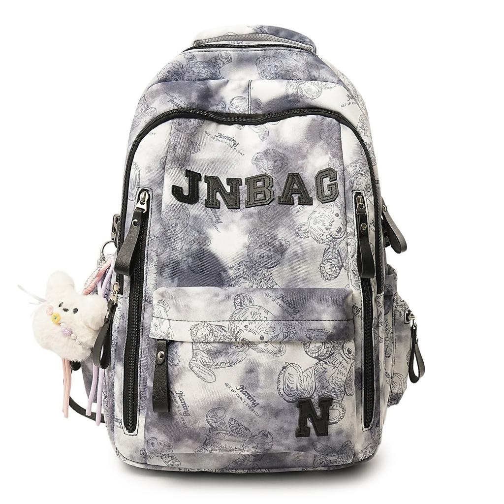 Schoolbag Trendy Cool Schoolbag Male High School Student Fashion Korean Version Large Capacity Travel Backpack Female College Student Graffiti 