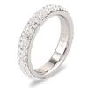 Anello Retro Curvo 6MM in Acciaio Inossidabile con Diamante Incassato - Anello da Nocca in Stile Europeo e Americano per Donna