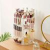 360 Rotating Acrylic Cosmetic Organizer Transparent Multi-Layer Large Capacity Makeup Storage for Vanity Bathroom Desktop