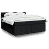 VidaXL Bed Slat Base with Mattress Black 180x200 Cm Fabric 3289456