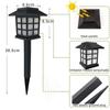Mini Solar LED Garden Lights Stainless Steel Outdoor Solar Power Pathway Lights Yard Driveway Landscape Lights