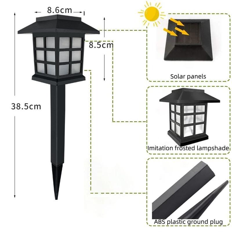 Mini Solar LED Garden Lights Stainless Steel Outdoor Solar Power Pathway Lights Yard Driveway Landscape Lights