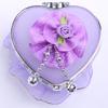 Heart-Shaped Creative Jewelry Box Pink Girls Jewelry Storage Box Student Dormitory Love Heart Mirror Make Up Organizer Box