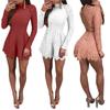 Elegant Womens Fashion Casual Romper Dress Lace Long Sleeve Sexy Short Jumpsuit