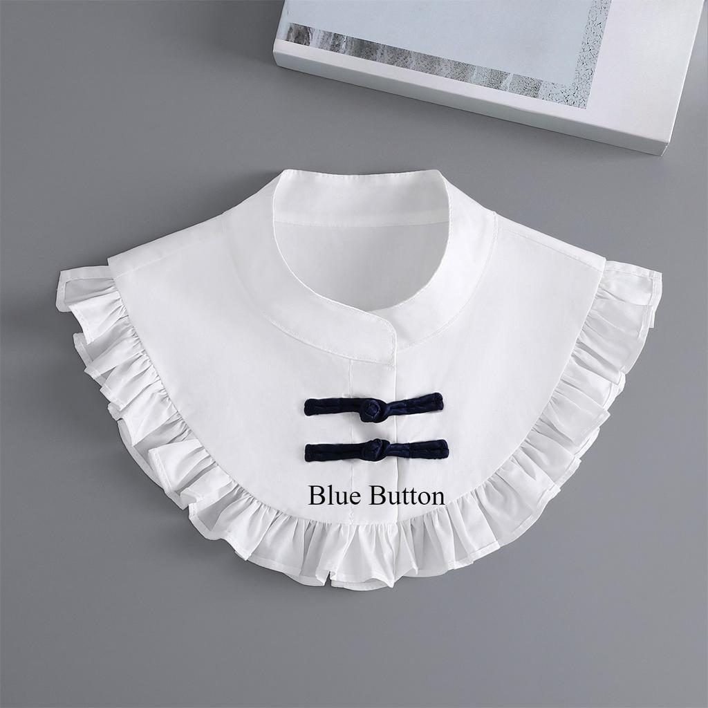 Women Lace Shirt Detachable Collar Wraps Blouse Tops Lapel Fake Collar Shawls Ladies Dress Small Cape Fuax Cols Decor