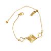 Luxurious Gold Four-Leaf Clover & Butterfly Cutout Bracelet for Women - Elegant European & American Fashion
