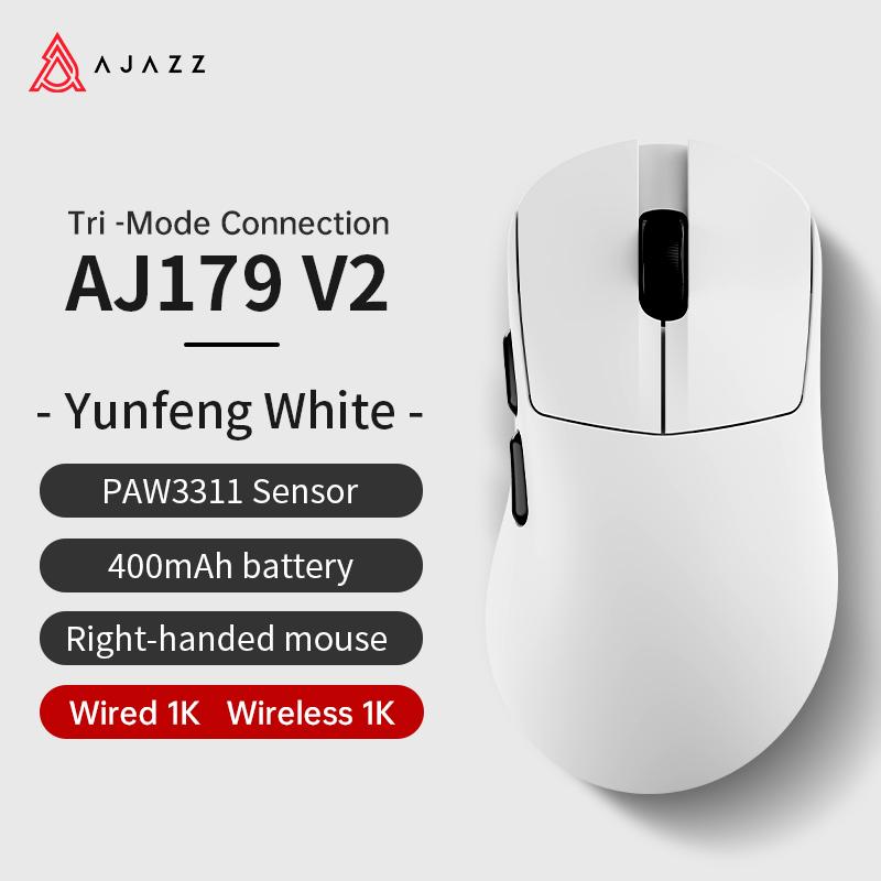AJAZZ AJ179 PRO PAW3395 Lichtgewicht Bedrade Draadloze Muis met Magnetische Oplaadbasis Ergonomische Macro Gaming Muis voor PC Laptop