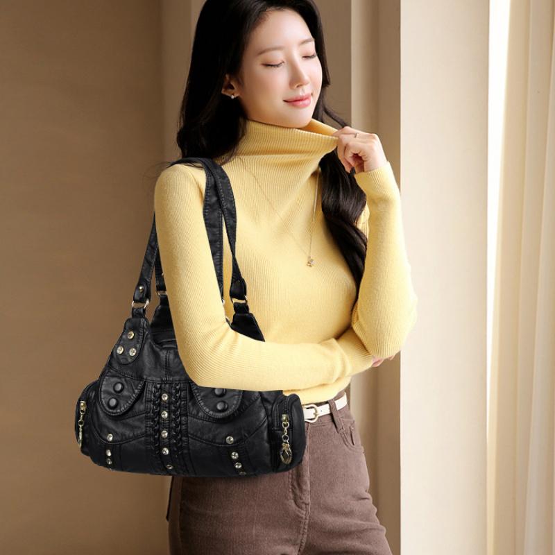 Neue Mode Hohe Qualität Damen Umhängetasche Luxus Weiches Leder Damen Handtaschen Designer Berühmte Marke Damen Schultertaschen