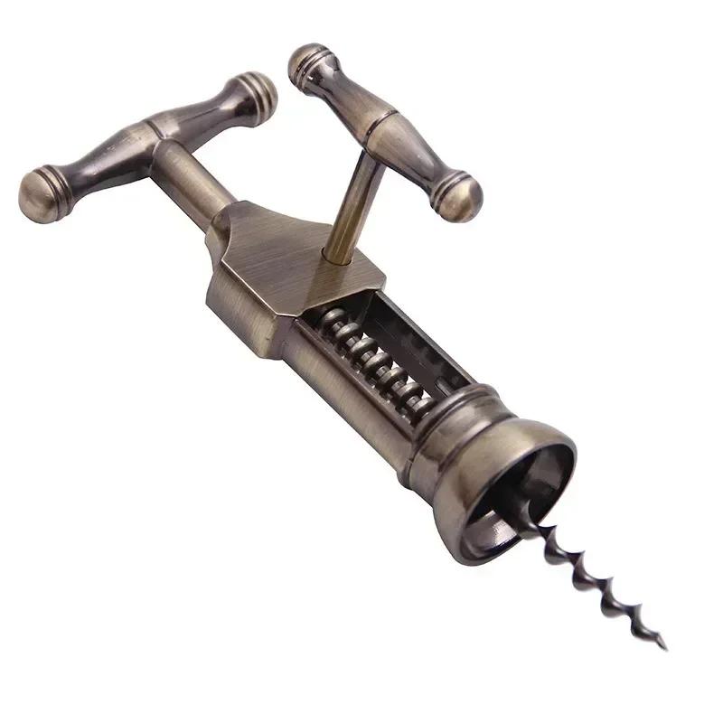 Champagne Opener Professional Wine Corkscrew Cork Bottle Openers Vintage Style Rack Pinion Gadgets Universal Camping Bar Tools