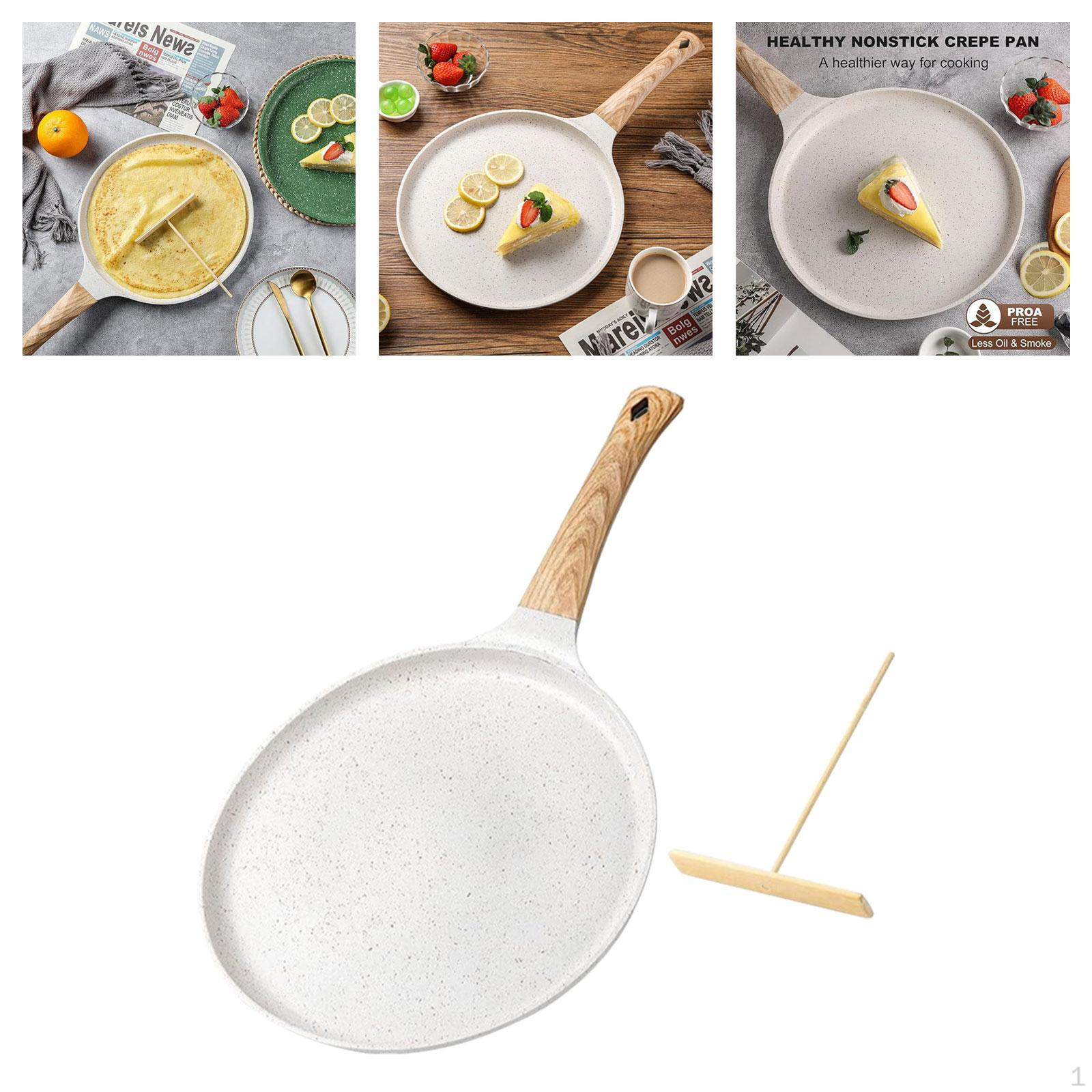 

Non-stick Crepe Pan Flat Dosa Easy Carry Home Pancake Tortilla White
