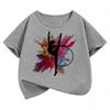 Mode Retro Tanzen Buntes Design T-Shirts Y2k Kurzarm Kinder Kinder T-Shirt Mädchen Sommer Frühling Lässiges Oberteil Tee