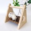 Hamster Swing Hammock Wooden Hamster Swing Toy Cage Accessories for Chinchilla Rat Gerbil Dwarf Hamster Pet Supplies