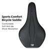 Mountain Bike Saddle Comfortable PU Leather Saddle with Hollow Design Anti-Slip Shockproof for