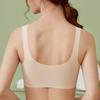 Seamless Plus Size Front Closure Wirefree Nursing Bra - Adjustable, Padded, Thin Style for Women
