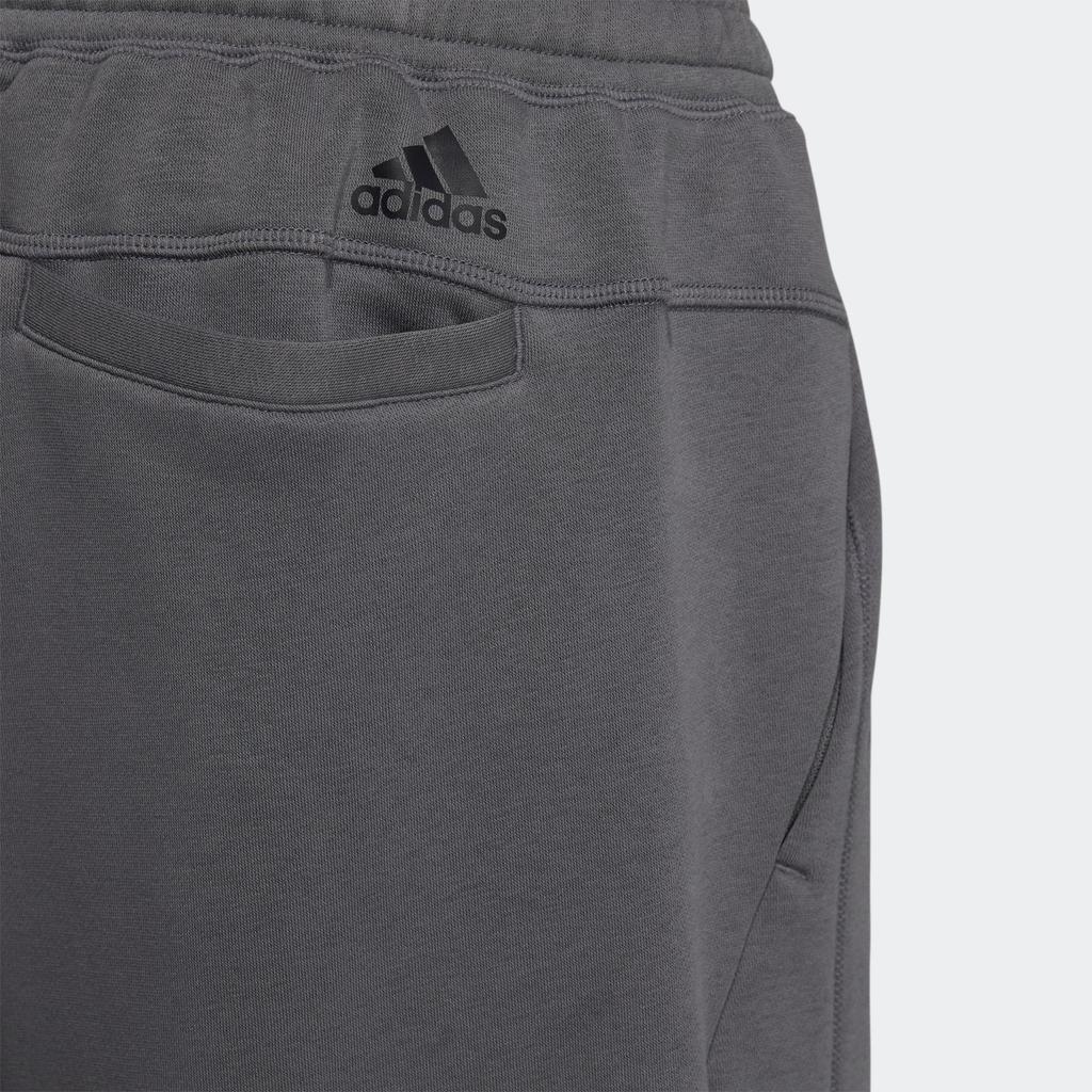 Adidas Letter Logo Print Loose Fit Fleece Lined Knitted Sweatpants Men's Dark Gray IB2741