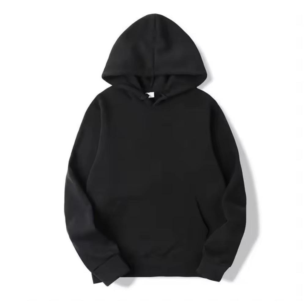 Plain Fleece Men's Hooded Fashion Sweatshirt Unisex White Black Hooded Sports Casual Sweater