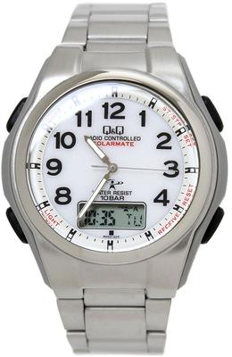 10 ATM Water Solar Radio [Citizen] Q&Q Watch, Resistant, Powered, Controlled, MD02-204, Men's