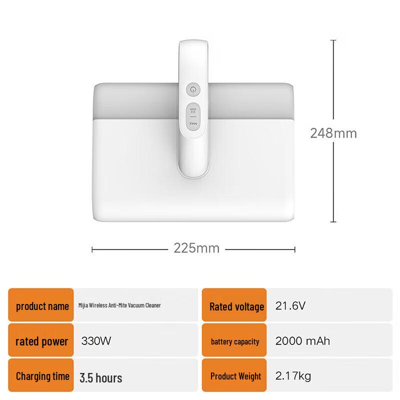 Xiaomi Mijia Wireless Handheld Mite Remover with UV Sterilization CN plug (adapter included)