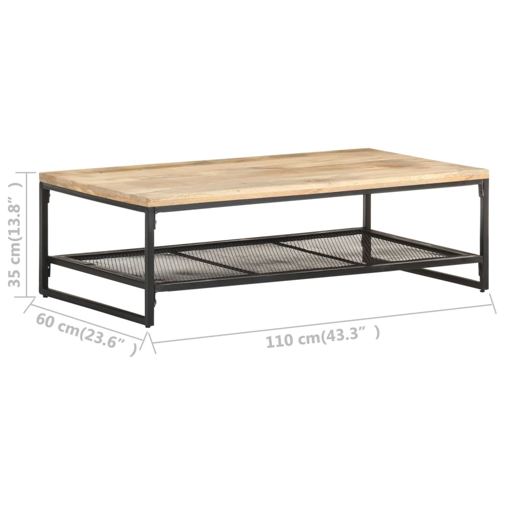 Coffee Table 110x60x35 Cm Solid Mango Wood