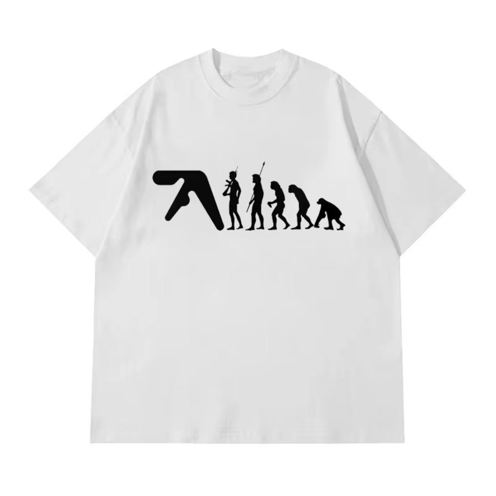 

Чоловіча футболка Aphex Twin Oversized Бавовняні Топи Харадзюку З коротким рукавом Y2k Вуличний одяг Корейська мода Вінтажний Естетичний одяг 4XL