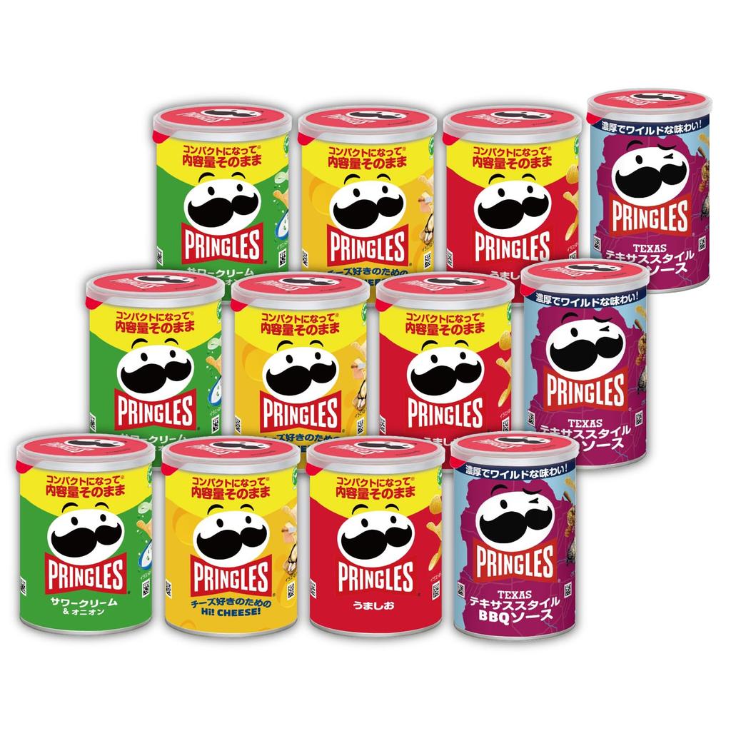 Pringles S Can Assorted Set of 4 Types Sour Cream Texas Style BBQ Contents May Change Depending On the Season Kellogg's (Umashio, Onion, Hi! CHEESE!,