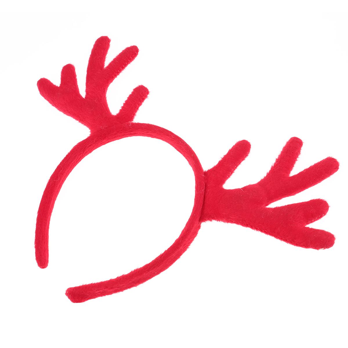 

Red Christmas Antler Hair Hoops Lightweight Resin Headband Prop For Holiday Party Cosplay Accessory Hair Styling Tool червоний