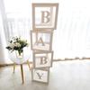 Balloon Transparent Box Letter Baby Shower Boy Girl Wedding Birthday Party Decoration Kids Gender Reveal 1st Birthday