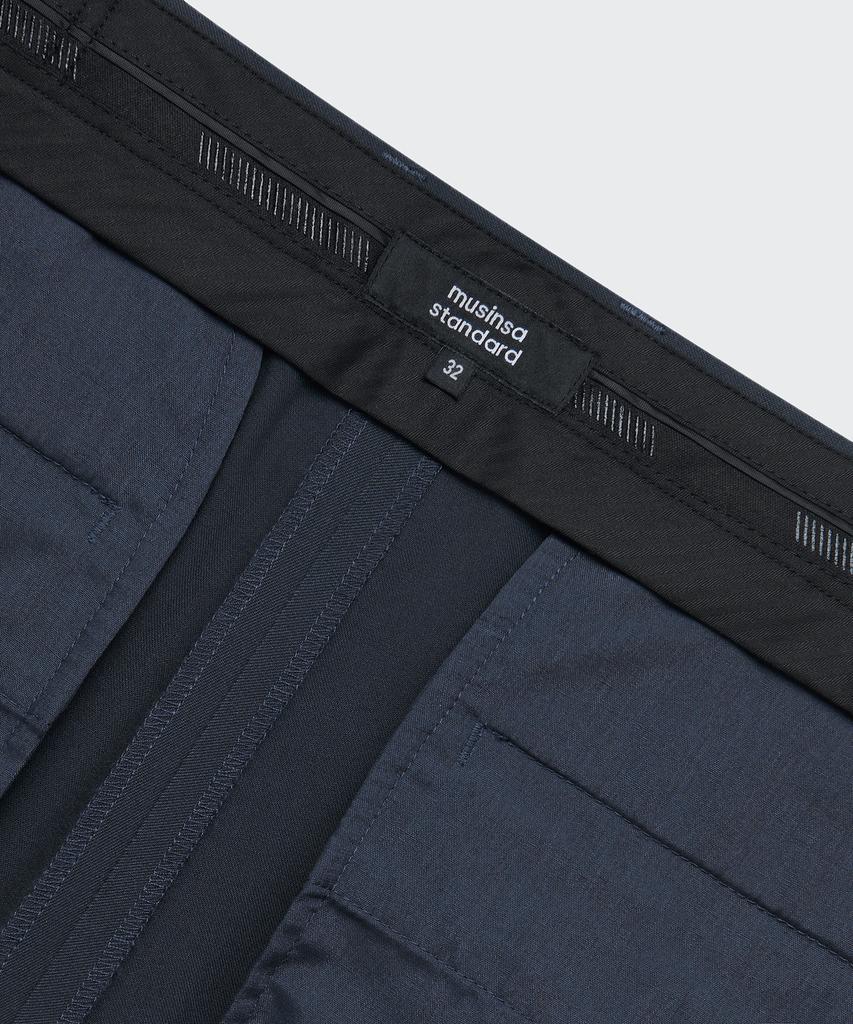 MUSINSA STANDARD Tapered Hidden Banding Crop Slacks [Blue Gray]