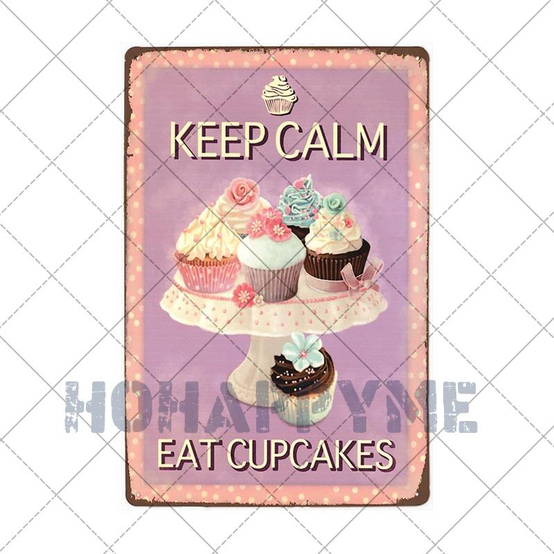 Food Dessert Sign Cake Donuts Hot Dog Metal Plaque Vintage Poster Decorative Restaurant Shop Cafe Wall Decoration Plates 20x30cm