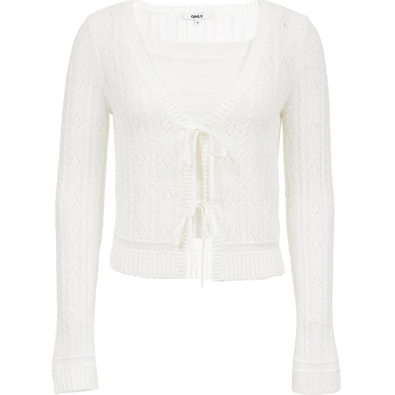 Only Women's V-Neck Tie-Front Knit Cardigan
