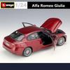 Bburago 1:24 Alfa Romeo Giulia Coupe Alloy Sports Car Model Diecast Metal Luxy Vehicle Car Model High Simulation Collection Gift