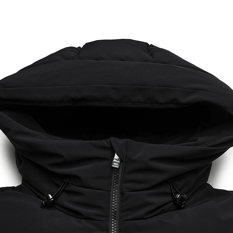 Fila White Casual Classic Warm Soft Stretch Hooded Down Jacket Women Jackets F11W543906FBK