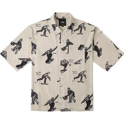 X Asian Artist Collection Logo Print Fashion Polo Shirt Unisex Tops Oatmeal VN000J2XDGG