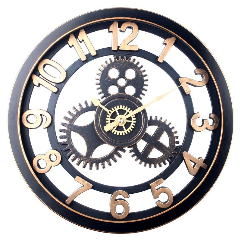 35CM Retro Industrieller Stil Zahnrad Dekoration Bar Cafe Wanddekoration Anhänger Internetcafe Zahnrad Uhr Hintergrundwand