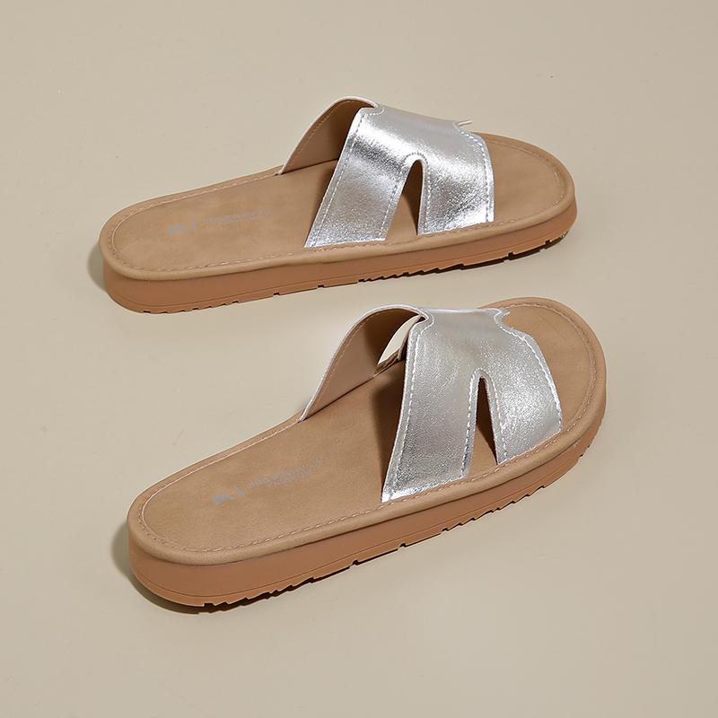 

Fashion CRLAYDK Fashion Flat Sandals for Women Slip On Ladies Casual Open Toe Slides Outdoor Dressy Summer Walking Beach Slippers 35