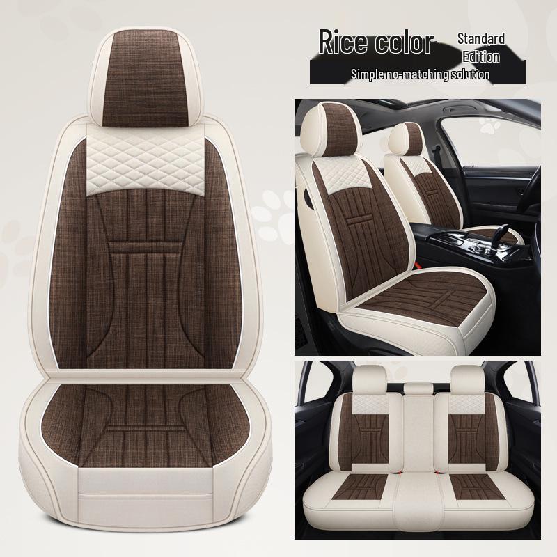 Universelles Leinen-Autositzkissen für Corolla, Civic, Sylphy & mehr - Vier Jahreszeiten